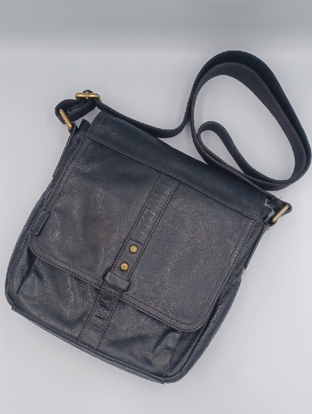 Fossil Travis City Bag Leather Messenger - Picture 11 of 12